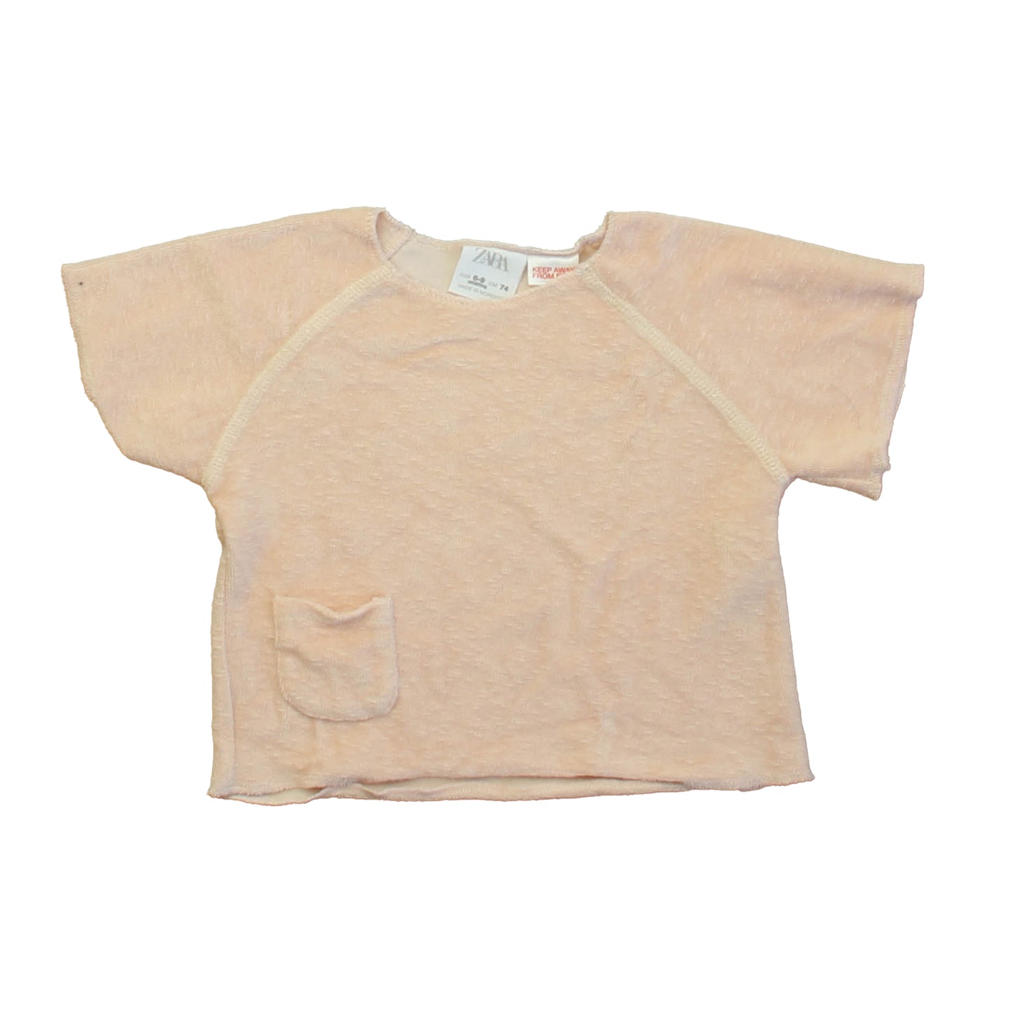 Zara Girls Pink Short Sleeve Shirt Size: 6-9 Months