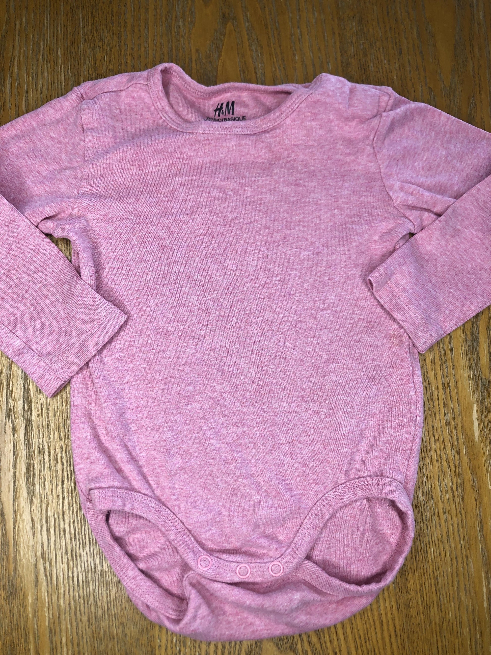 H&M Girls pink Onesie Size: 12 months pink