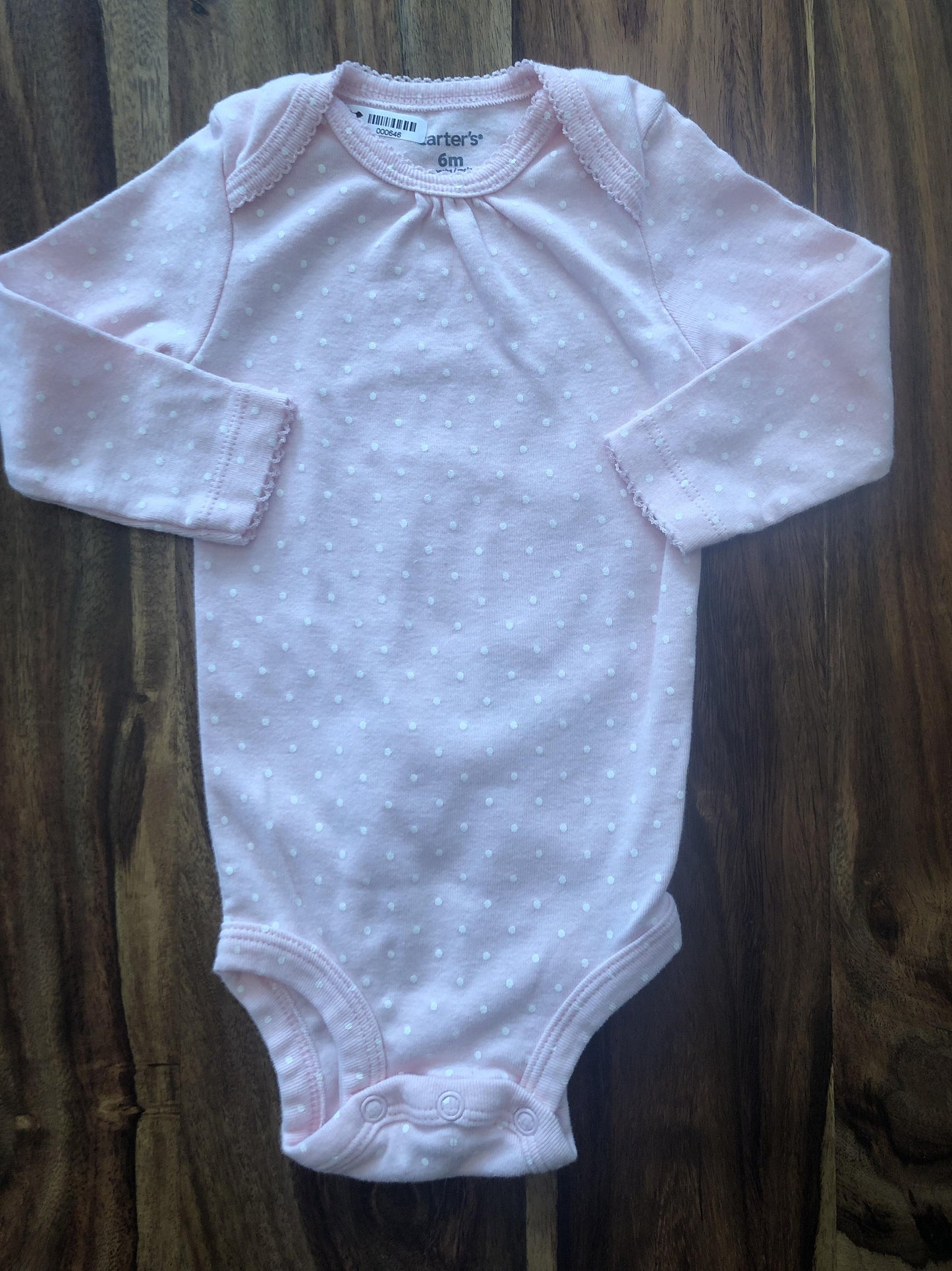 Carters Girls pink Onesie Size: 6 months pink