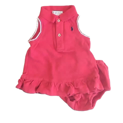 Ralph Lauren Girls Pink Dress Size: 6 Months Pink
