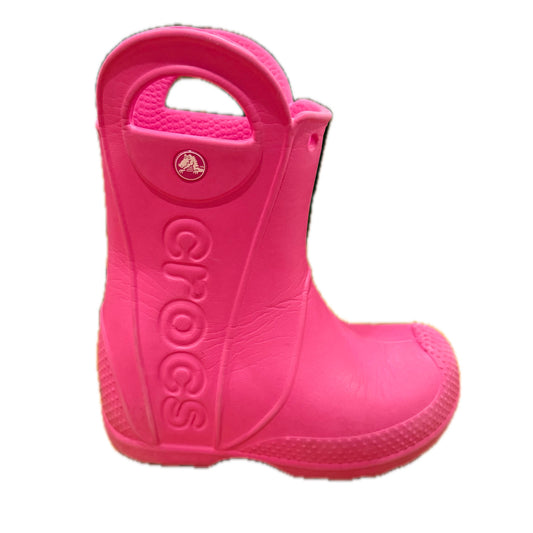 Crocs Girls Pink Rain Boots Size: 8 Toddler Pink