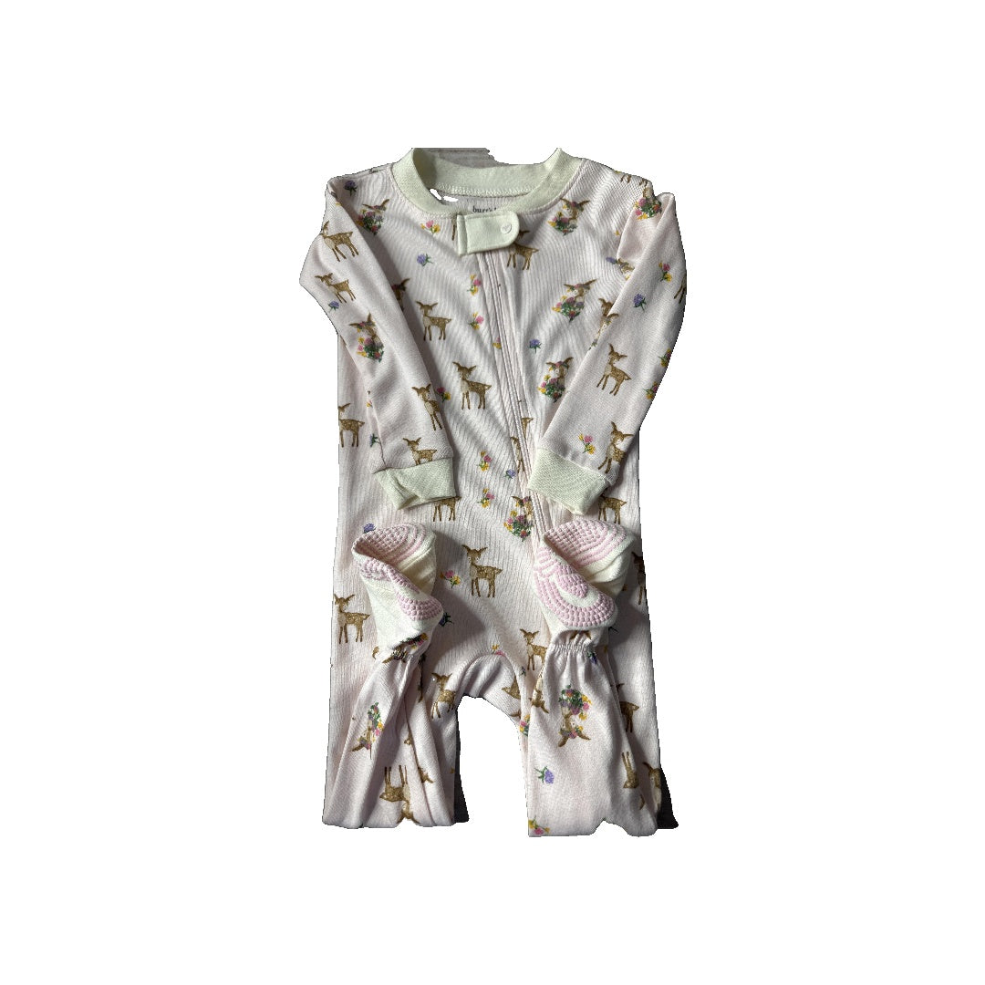 Burt's Bees Girls pink Pajamas Size: 9-12 Months pink