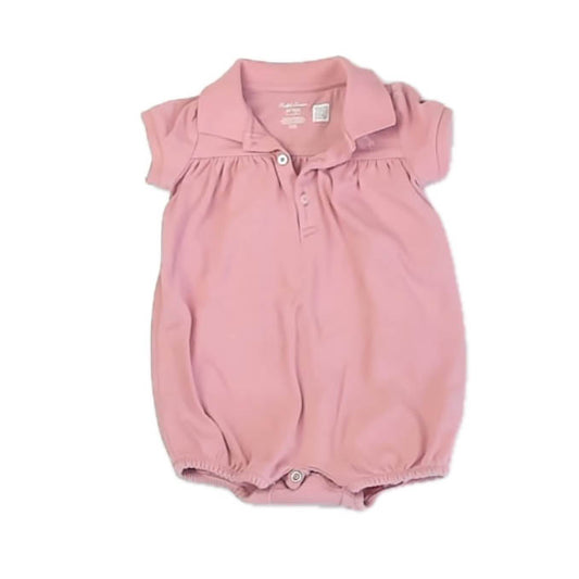 Ralph Lauren Girls Pink Romper Size: 6 Months Pink
