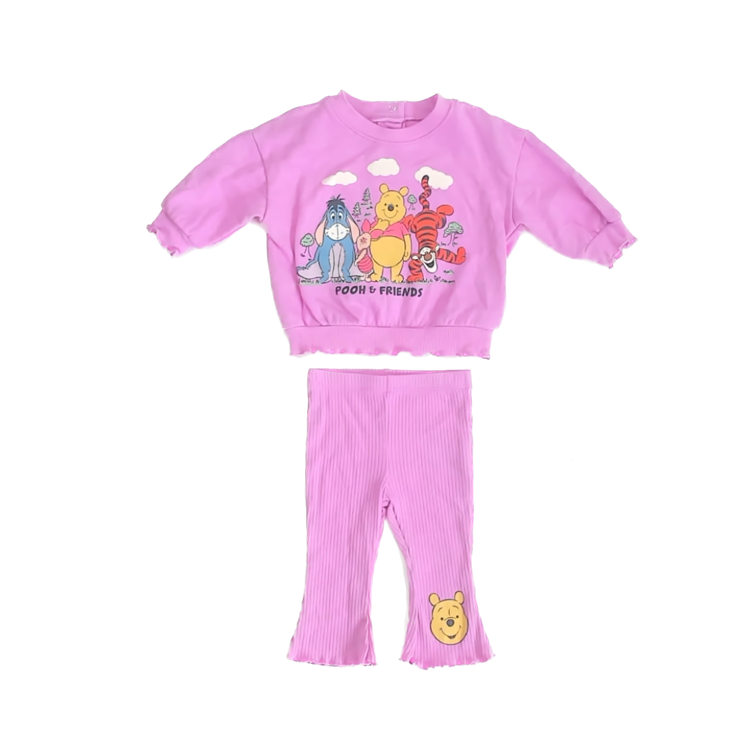 Disney Girls Pink Apparel Sets Size: 3-6 Months Pink