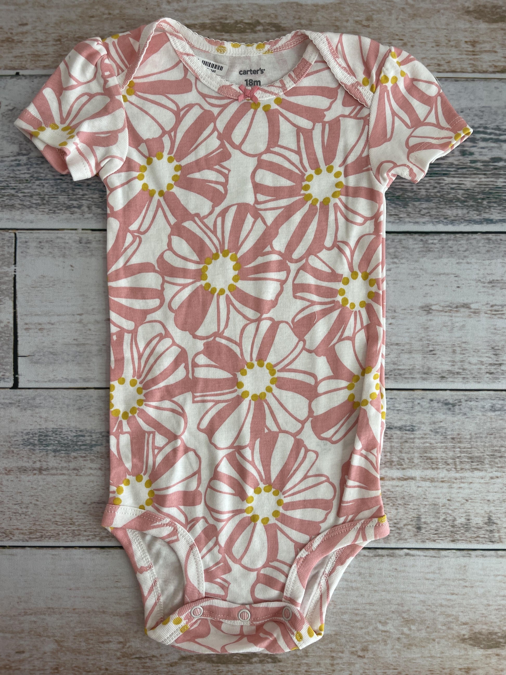 Carters Girls pink Onesie Size: 18 months pink