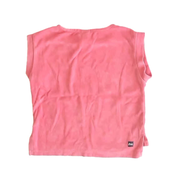 Tea Collection Girls Pink Short Sleeve Shirt Size: 6 Years Pink
