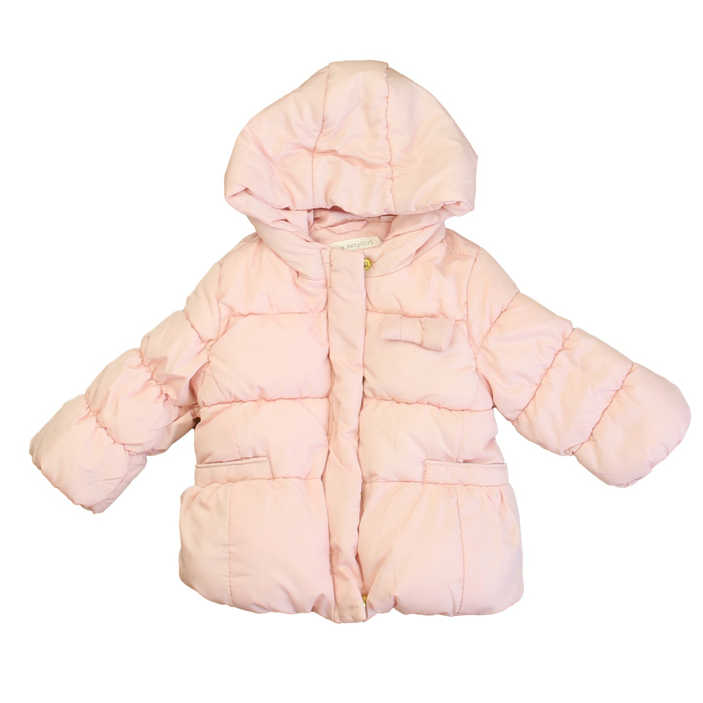 Zara Girls Pink Winter Coat Size: 6-9 Months