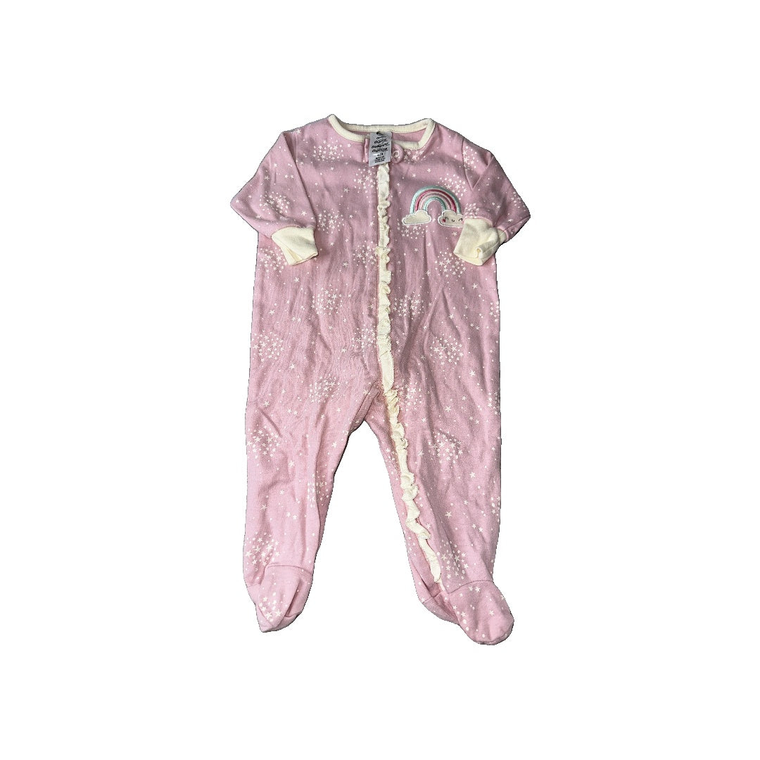 Gerber organic Girls pink Pajamas Size: 0-3 months pink