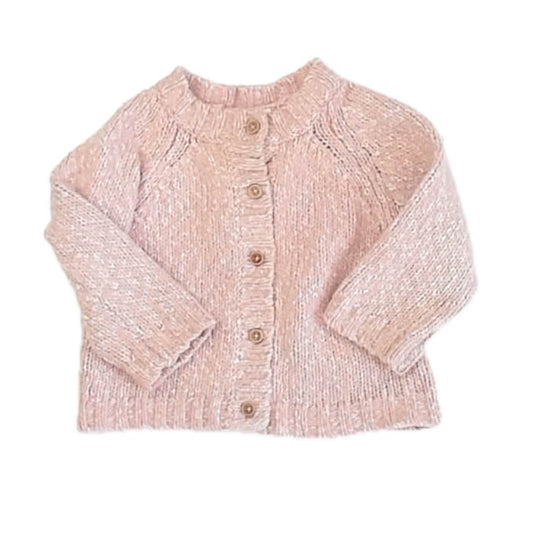 Bout Chou Girls Pink Cardigan Size: 9 Months Pink