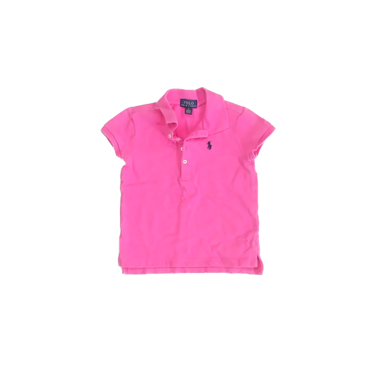Ralph Lauren Girls Pink Polo Shirt Size: 6 Years Pink