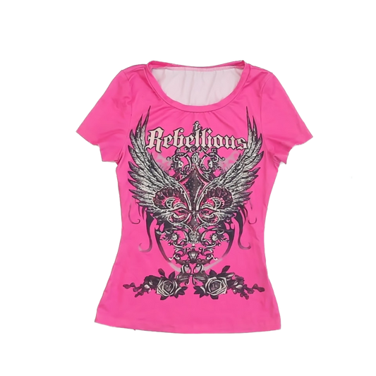 Unknown Girls Pink Short Sleeve Shirt Size: *12-14 Years Pink