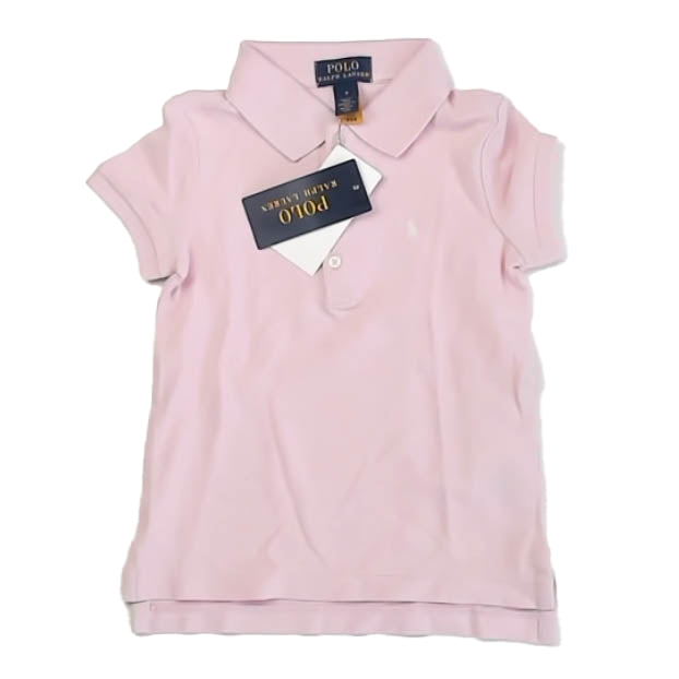 Ralph Lauren Girls Pink Polo Shirt Size: 4T Pink