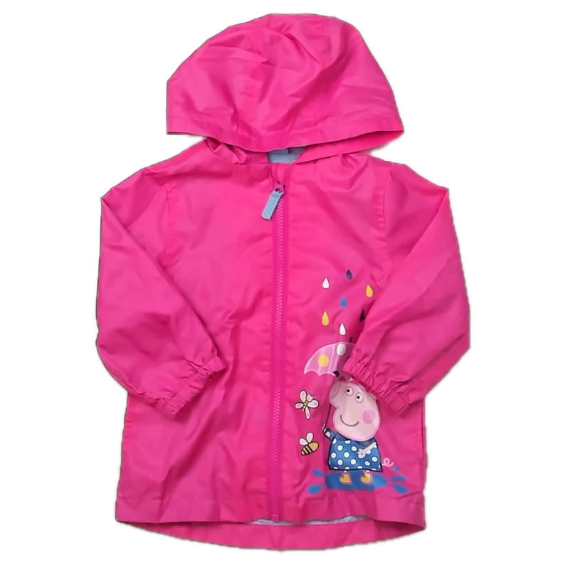 Peppa Pig Girls Pink Rain Coat Size: 2T Pink