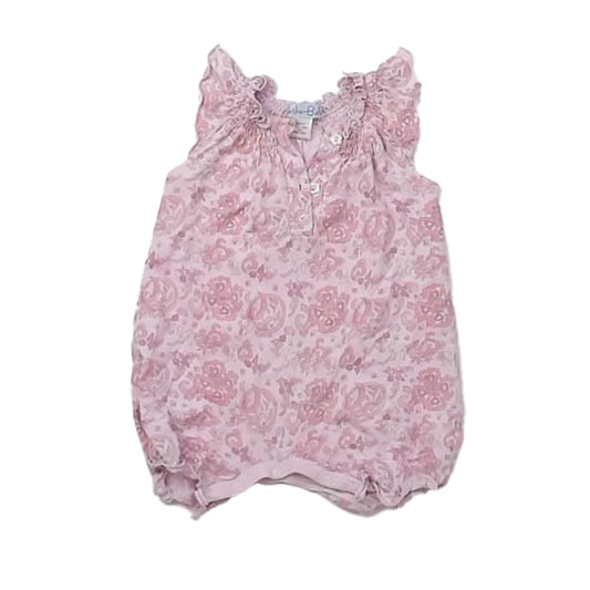 Feather Baby Girls Pink Romper Size: 6-9 Months Pink