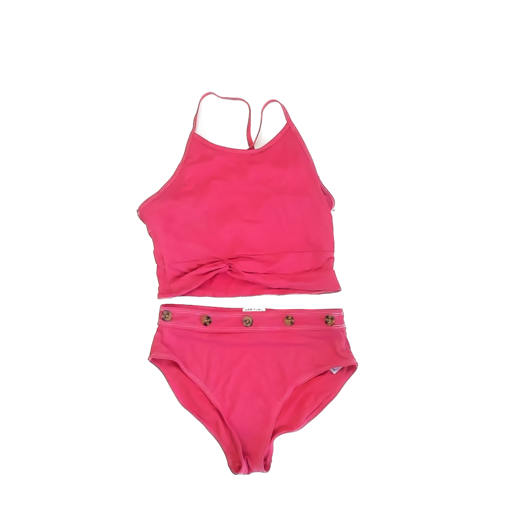 Habitual Girl Girls Pink 2-piece Swimsuit Size: 14 Years Pink