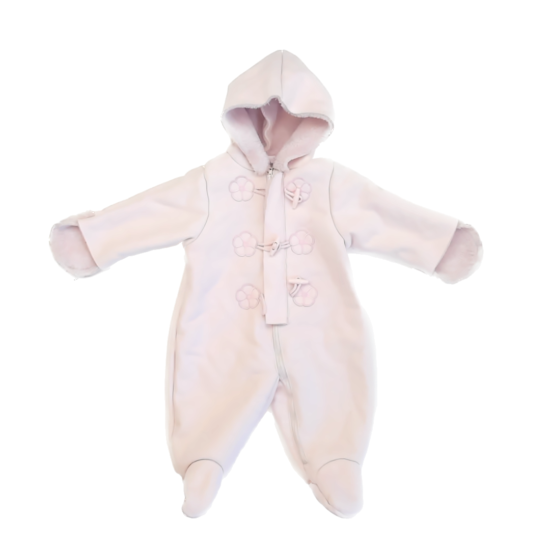 First Impressions Girls Pink Bunting Size: 6-9 Months Pink