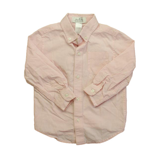 Janie and Jack Boys Pink Button Down Long Sleeve Size: 2T