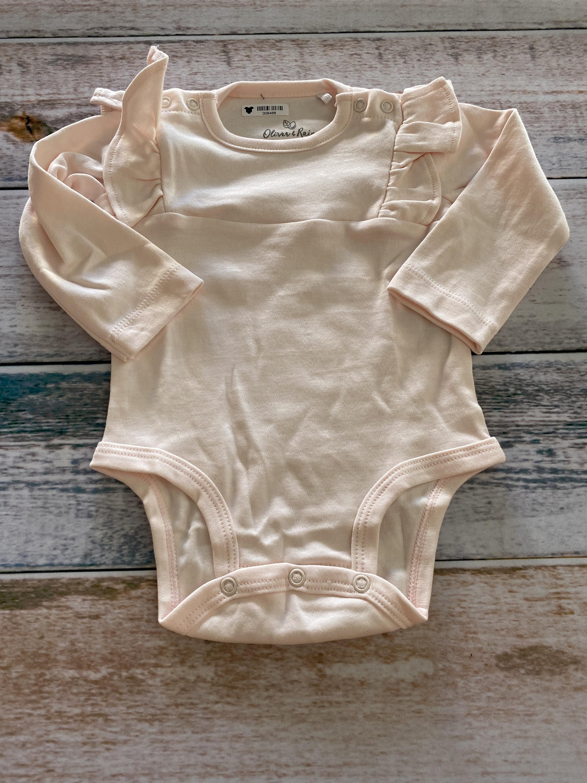 Oliver & Rain Girls pink Onesie Size: 6 months pink