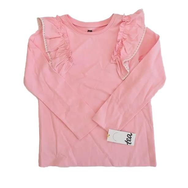 Tea Collection Girls Pink Long Sleeve T-Shirt Size: 5T Pink