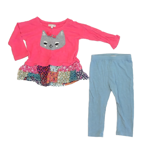 Mimi & Maggie Girls Pink Apparel Sets Size: 24 Months Pink