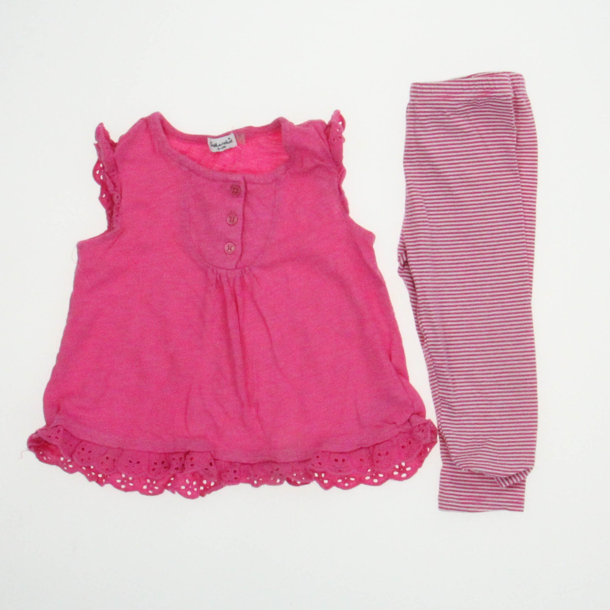 Splendid Girls Pink Apparel Sets Size: 6-12 Months Pink