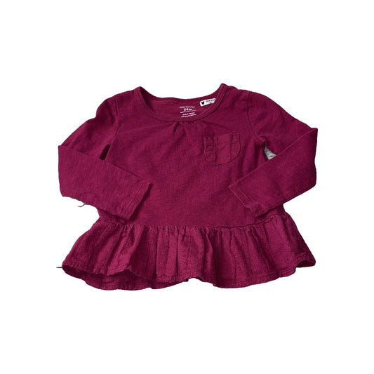Carters Girls pink Long Sleeve Shirt Size: 24 months pink