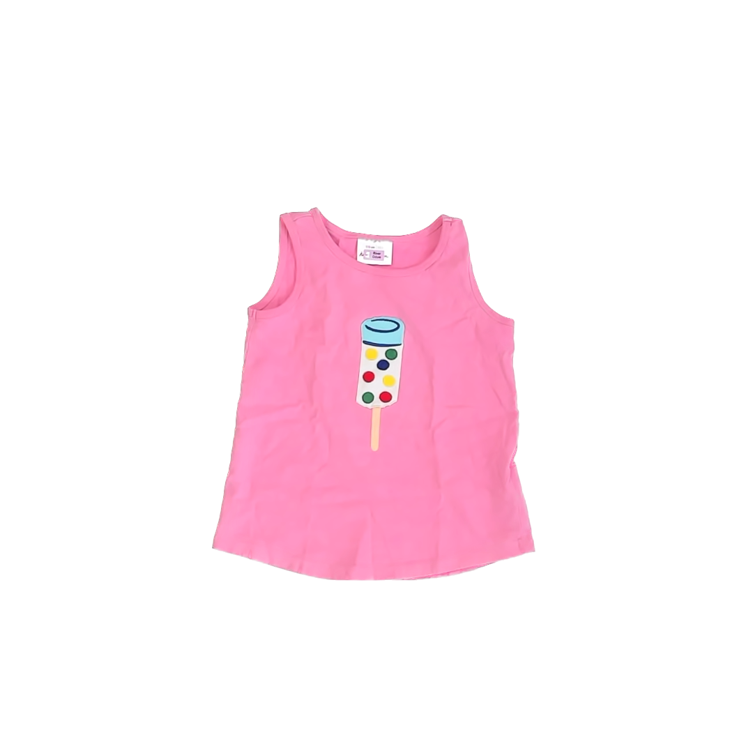 Hanna Andersson Unisex Pink Tank Top Size: 5T Pink
