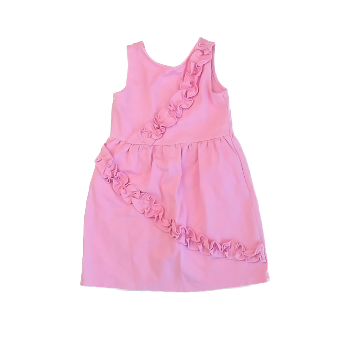 Janie and Jack Girls Pink Dress Size: 6 Years Pink