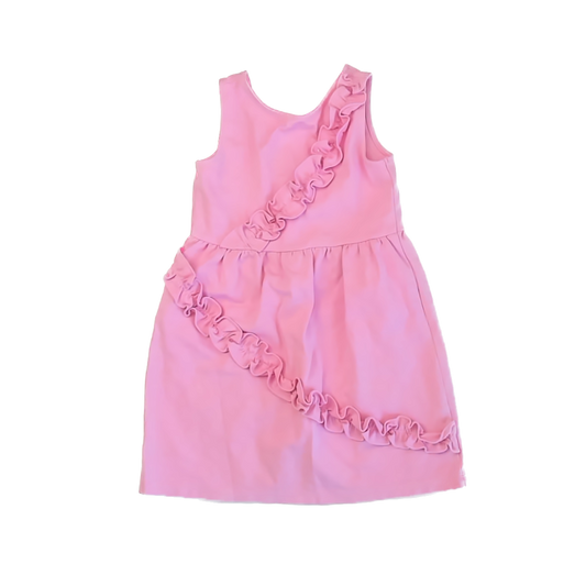 Janie and Jack Girls Pink Dress Size: 6 Years Pink