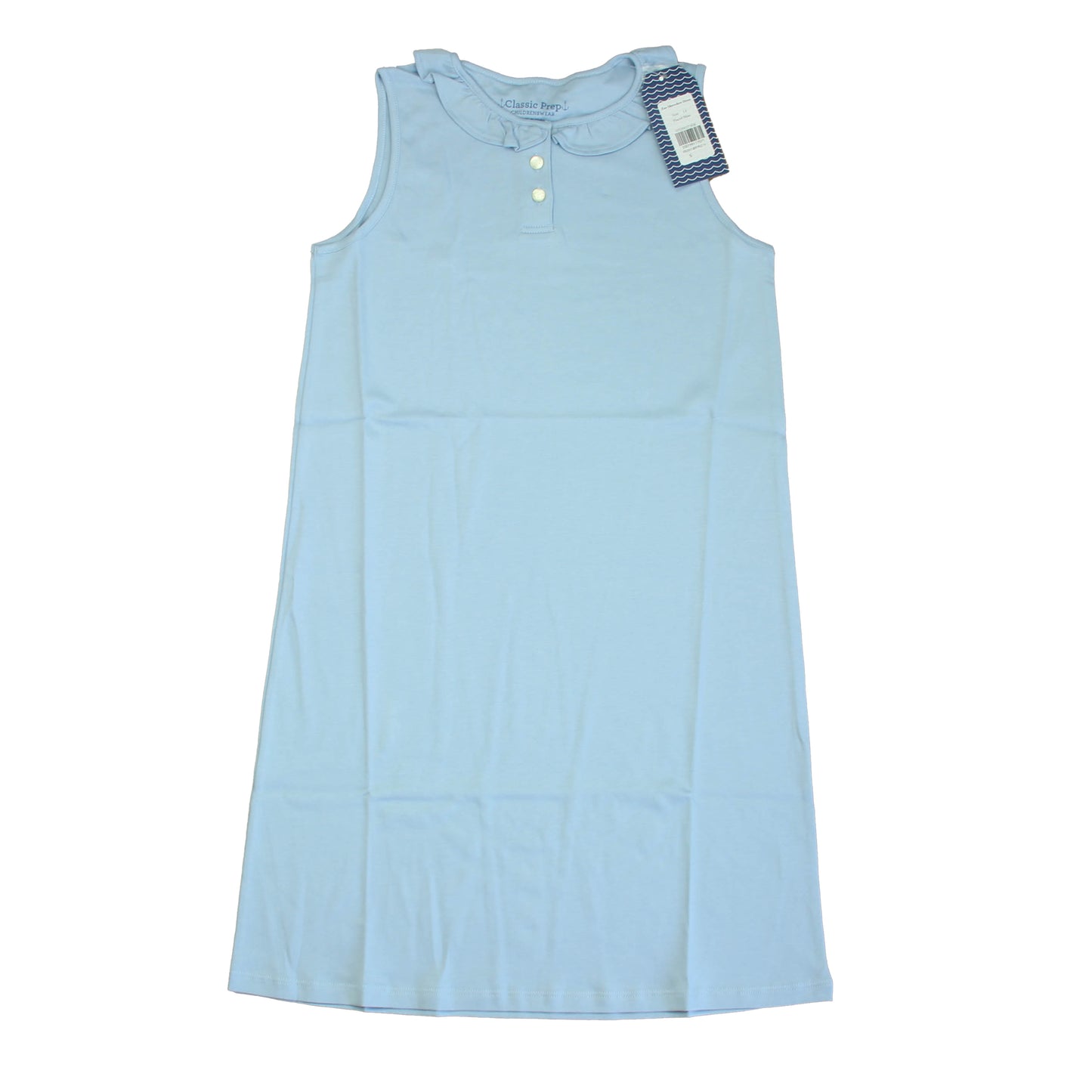 Classic Prep Girls Placid Blue Dress Size: 6-14 Years