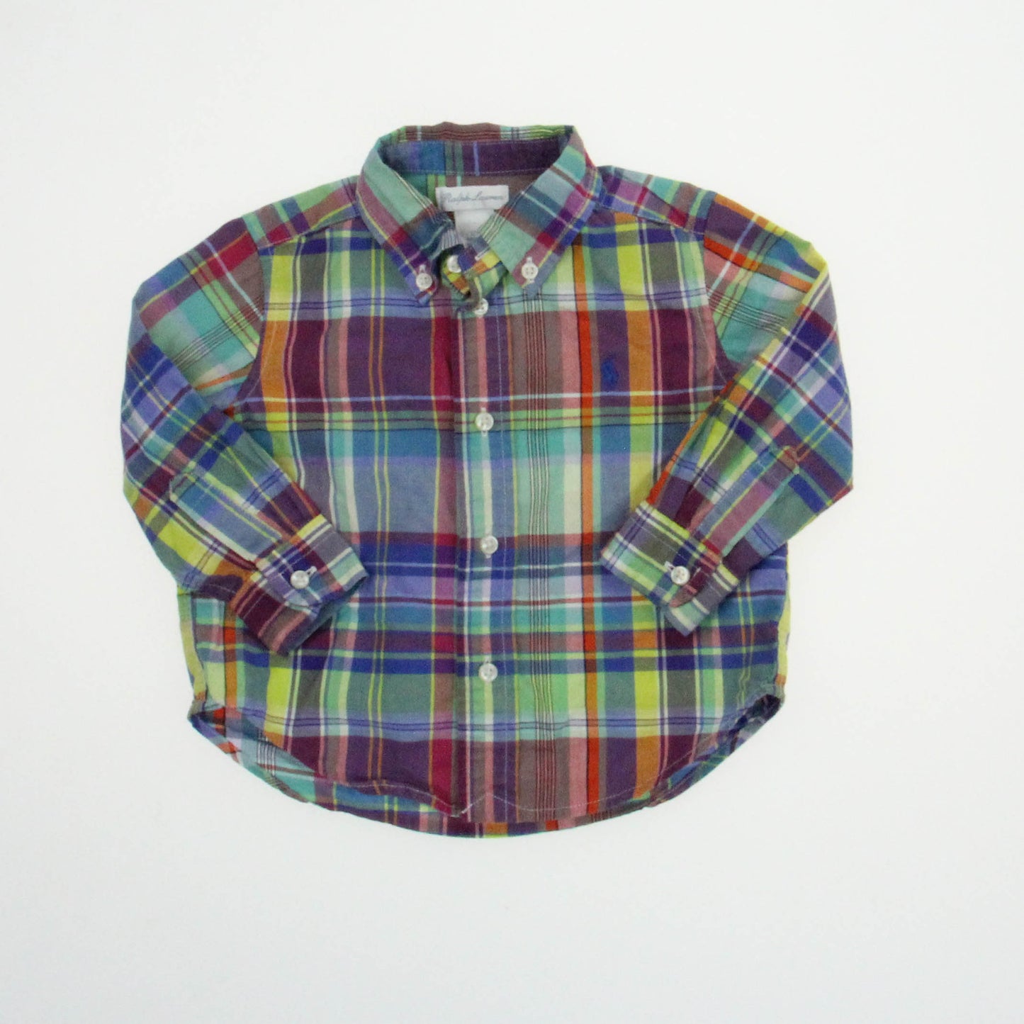 Ralph Lauren Boys Plaid Button Down Long Sleeve Size: 12 Months Plaid