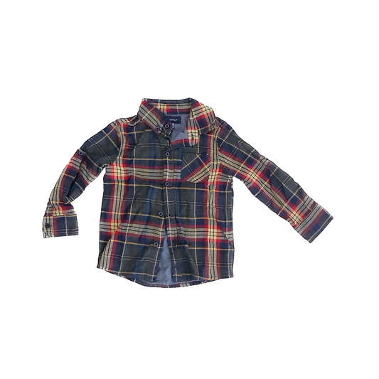 Andy & Evan Boys Plaid Button Down Long Sleeve Size: 3T Plaid
