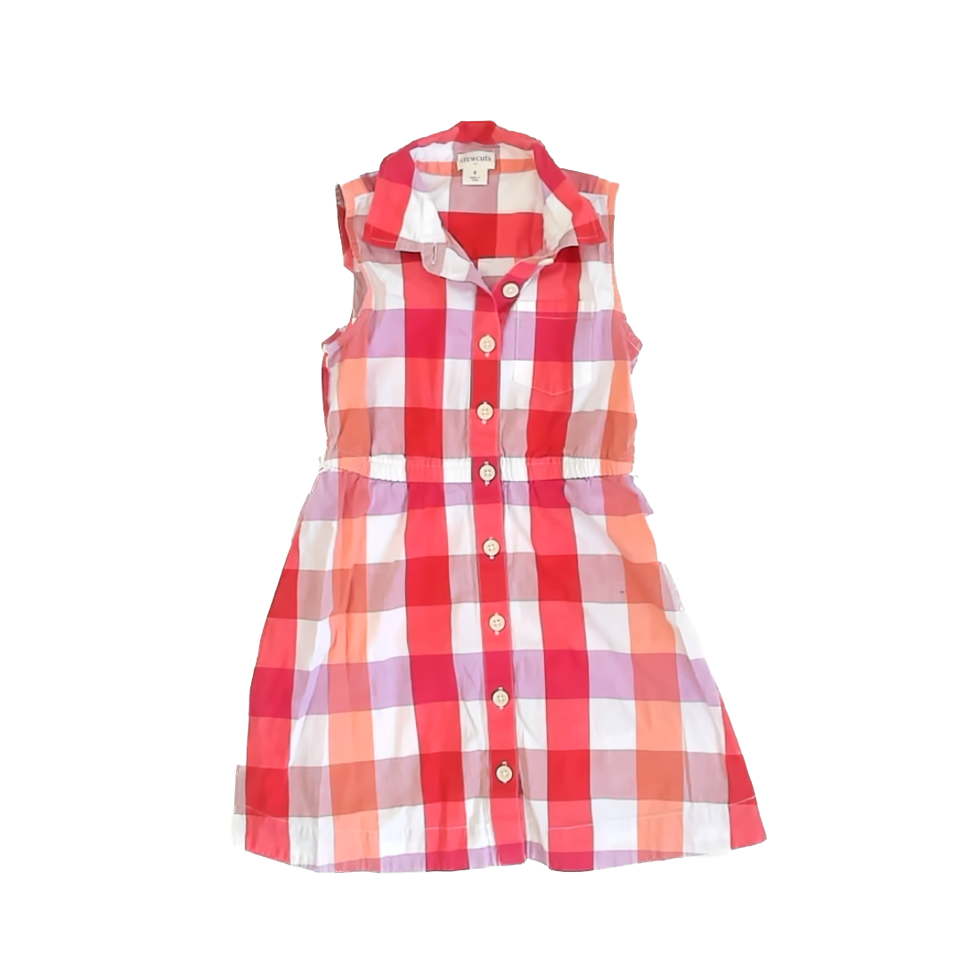Crewcuts Girls Plaid Dress Size: 5T Plaid