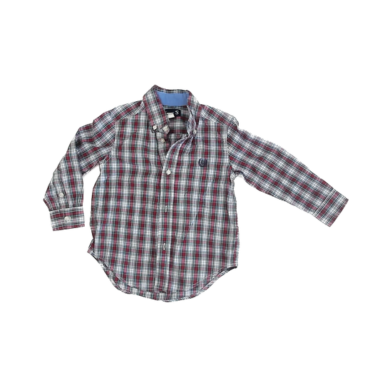 Children's Place Boys Plaid Button Down Long Sleeve Size: 3T Plaid