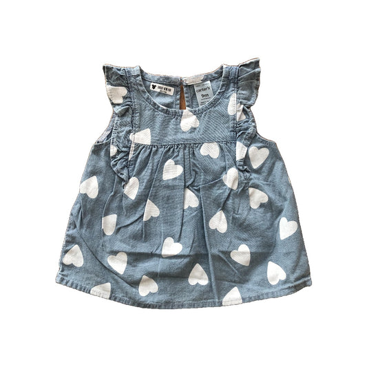 Carters Girls polka dot | Denim Shirt Size: 9 months polka dot | Denim