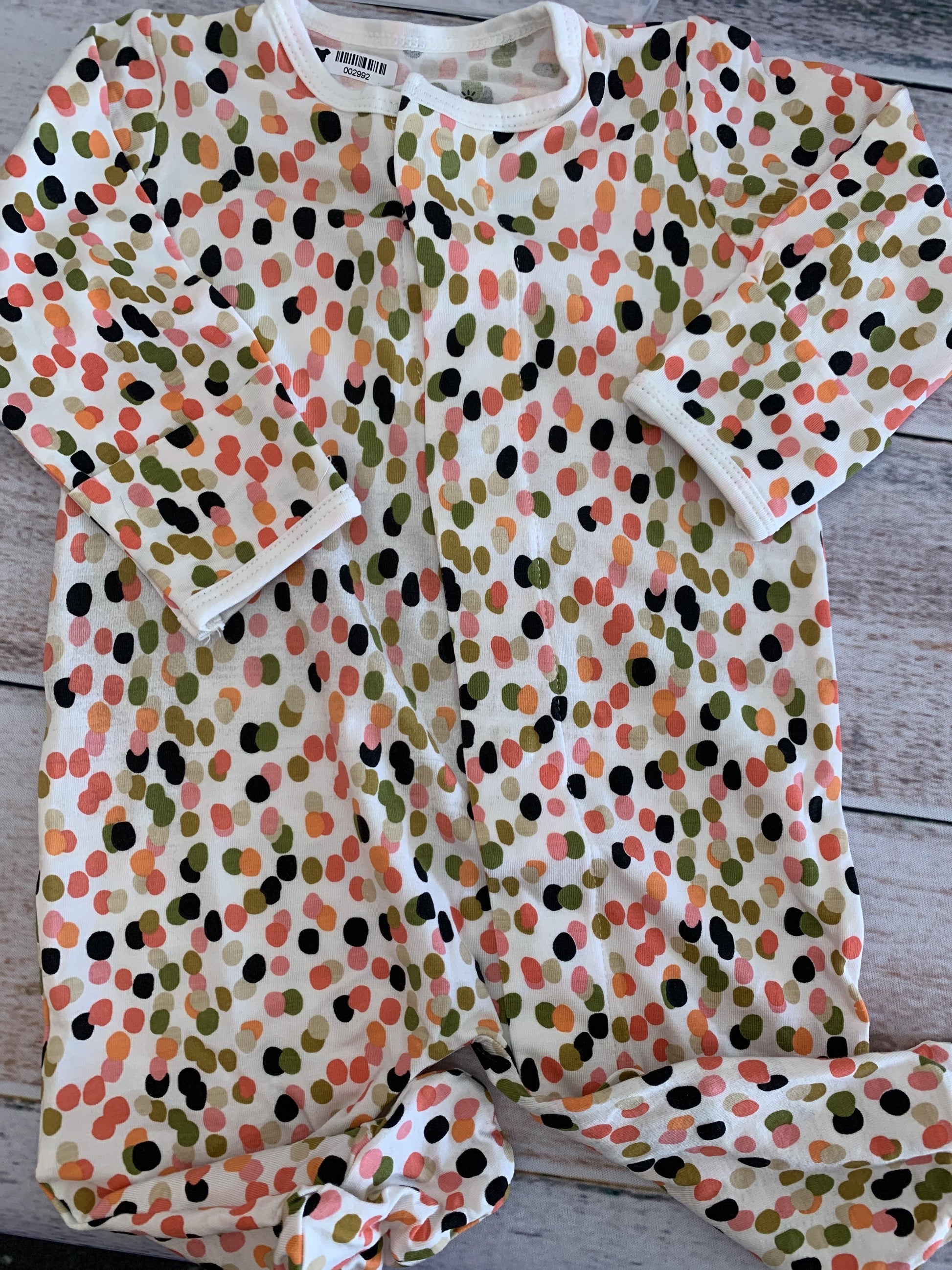 Magnetic Me Girls polka dot | Forest Green | White | pink | Coral | orange Pajamas Size: 0-3 months polka dot | Forest Green | White | pink | Coral | orange