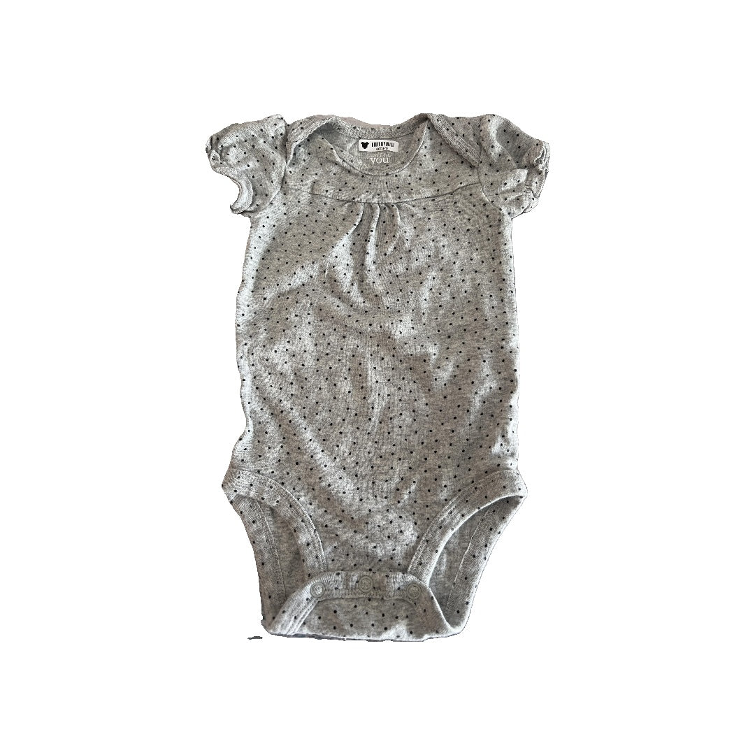 Carters Girls polka dot | Grey Onesie Size: 6 months polka dot | Grey