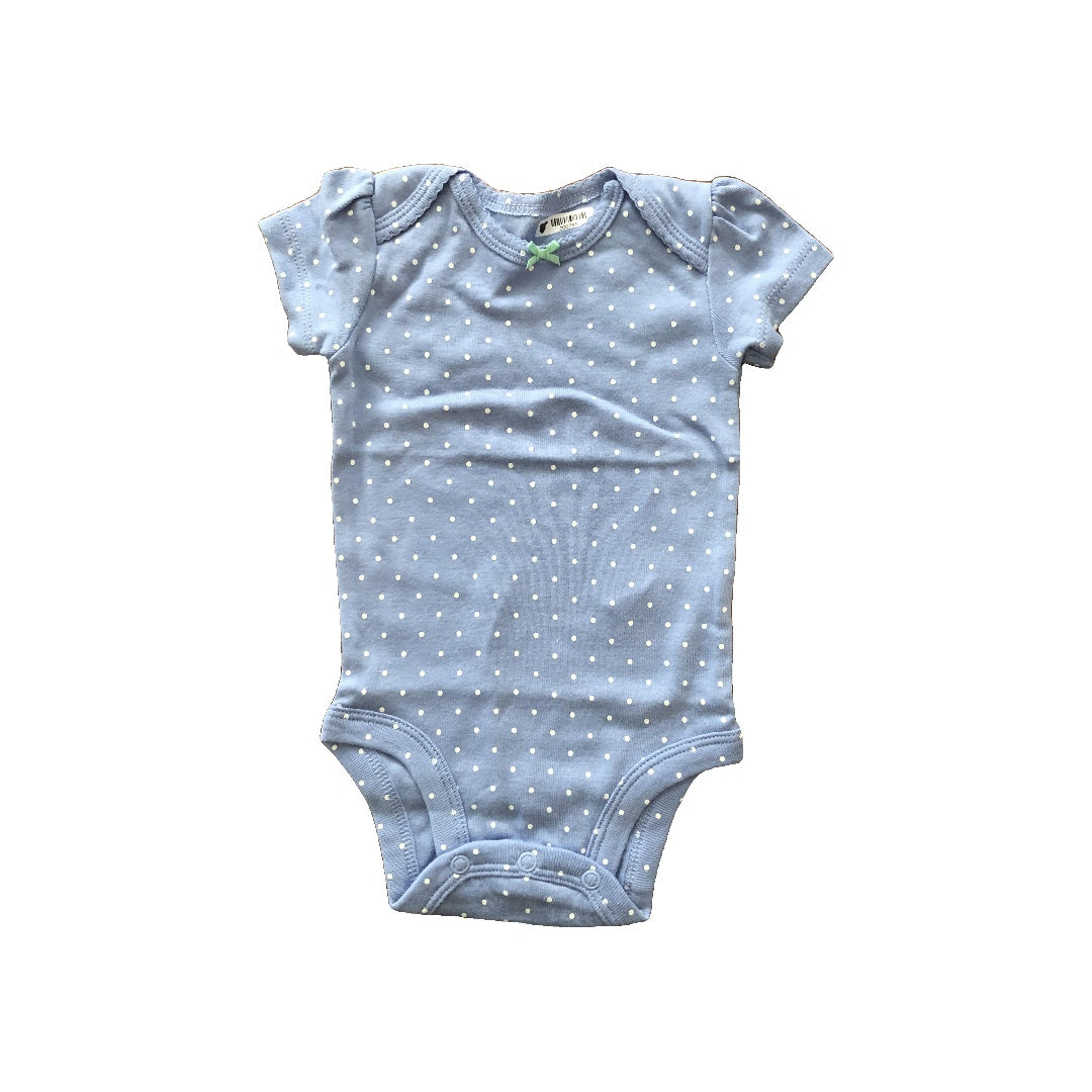 Carters Girls polka dot | Light Blue Onesie Size: 3 months polka dot | Light Blue