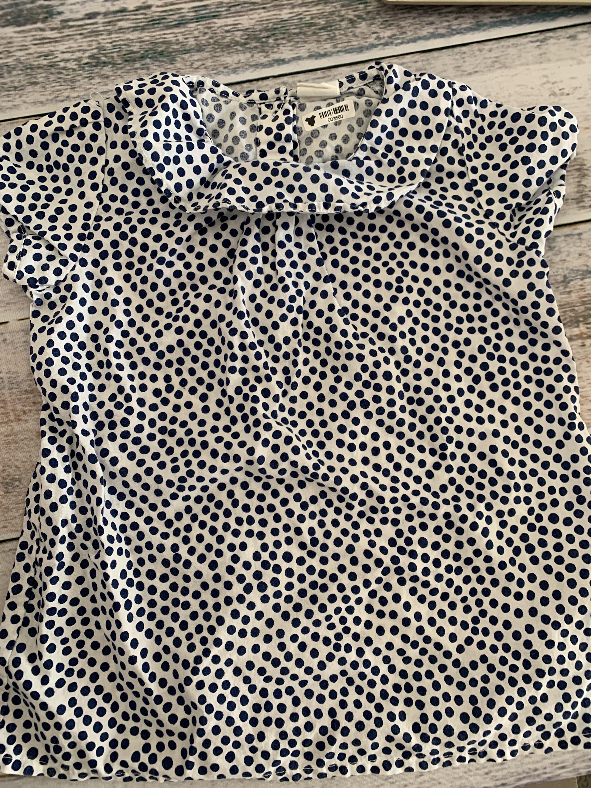 Girls polka dot | Navy Blue | Light Blue Shirt Size: 2T polka dot | Navy Blue | Light Blue