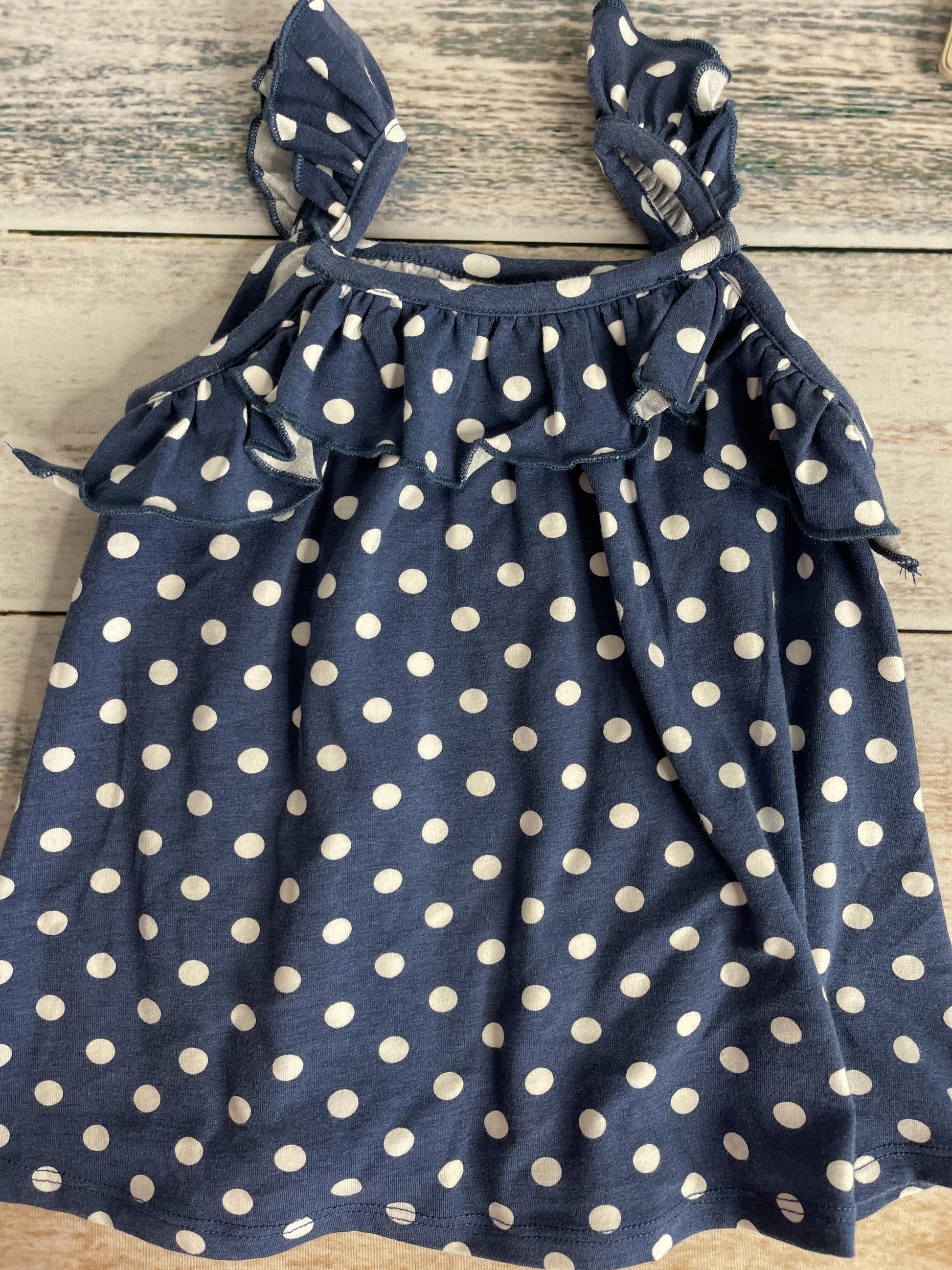 Tucker + Tate Girls polka dot | Navy Blue Tank Top Size: 12 months polka dot | Navy Blue