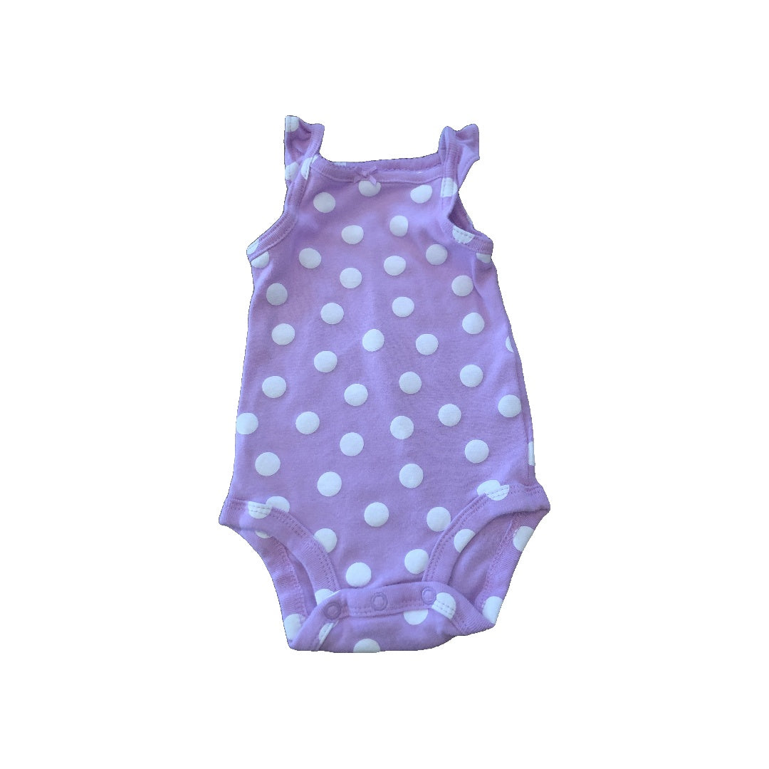 Carters Girls polka dot | purple Shirt Size: 0-3 months polka dot | purple