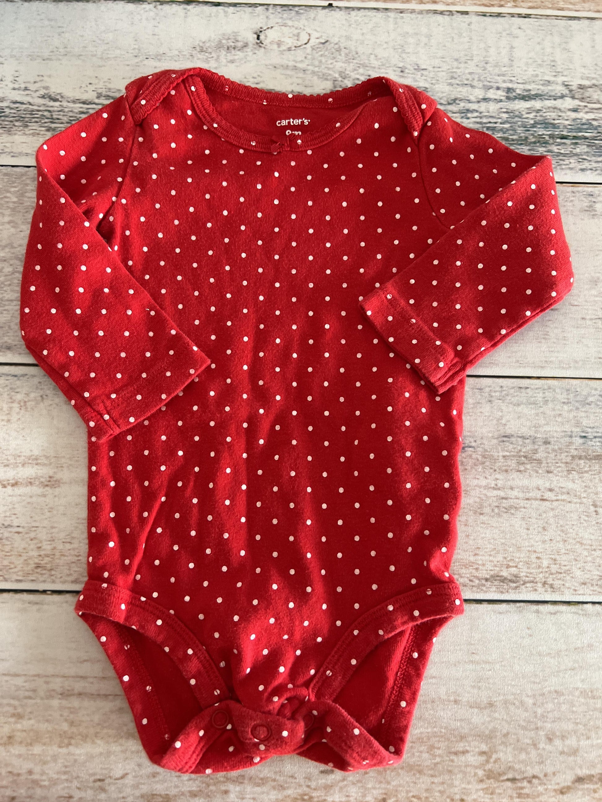Carters Girls polka dot | Red Onesie Size: 9 months polka dot | Red