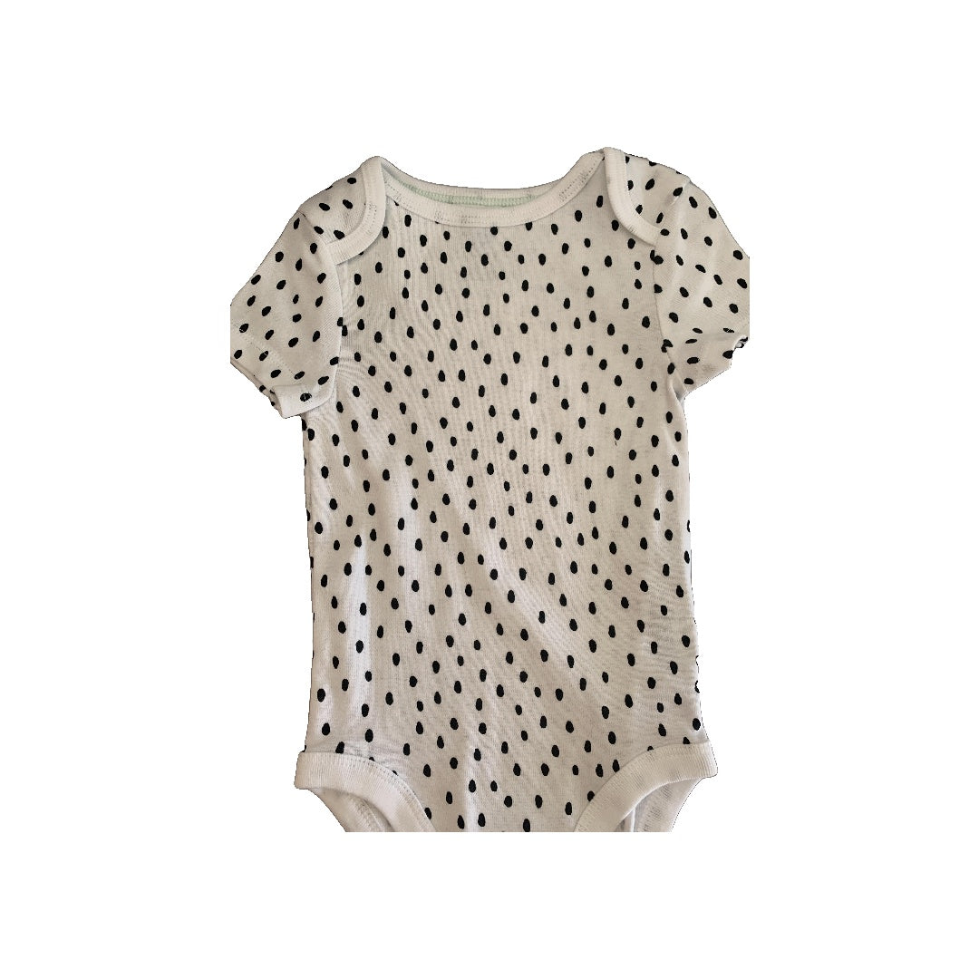 Cloud Island Boys polka dot | White | Black Onesie Size: 6-9 months polka dot | White | Black