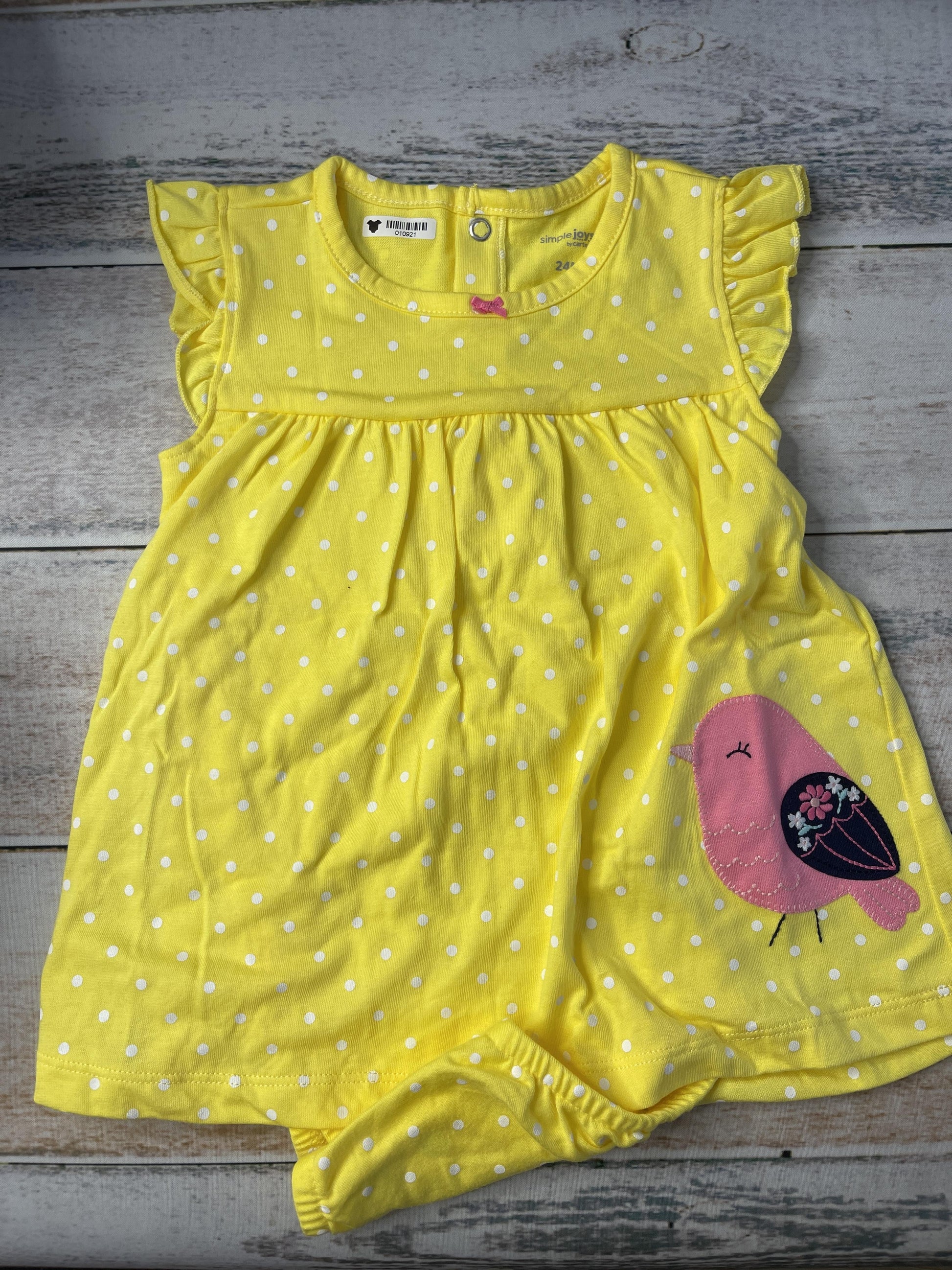 Carters Girls polka dot | Yellow Dress Size: 18-24 months polka dot | Yellow