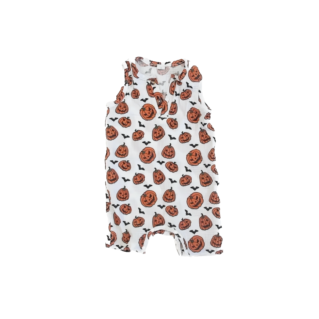Shein Unisex Pumpkins Romper Size: 12-18 Months Pumpkins