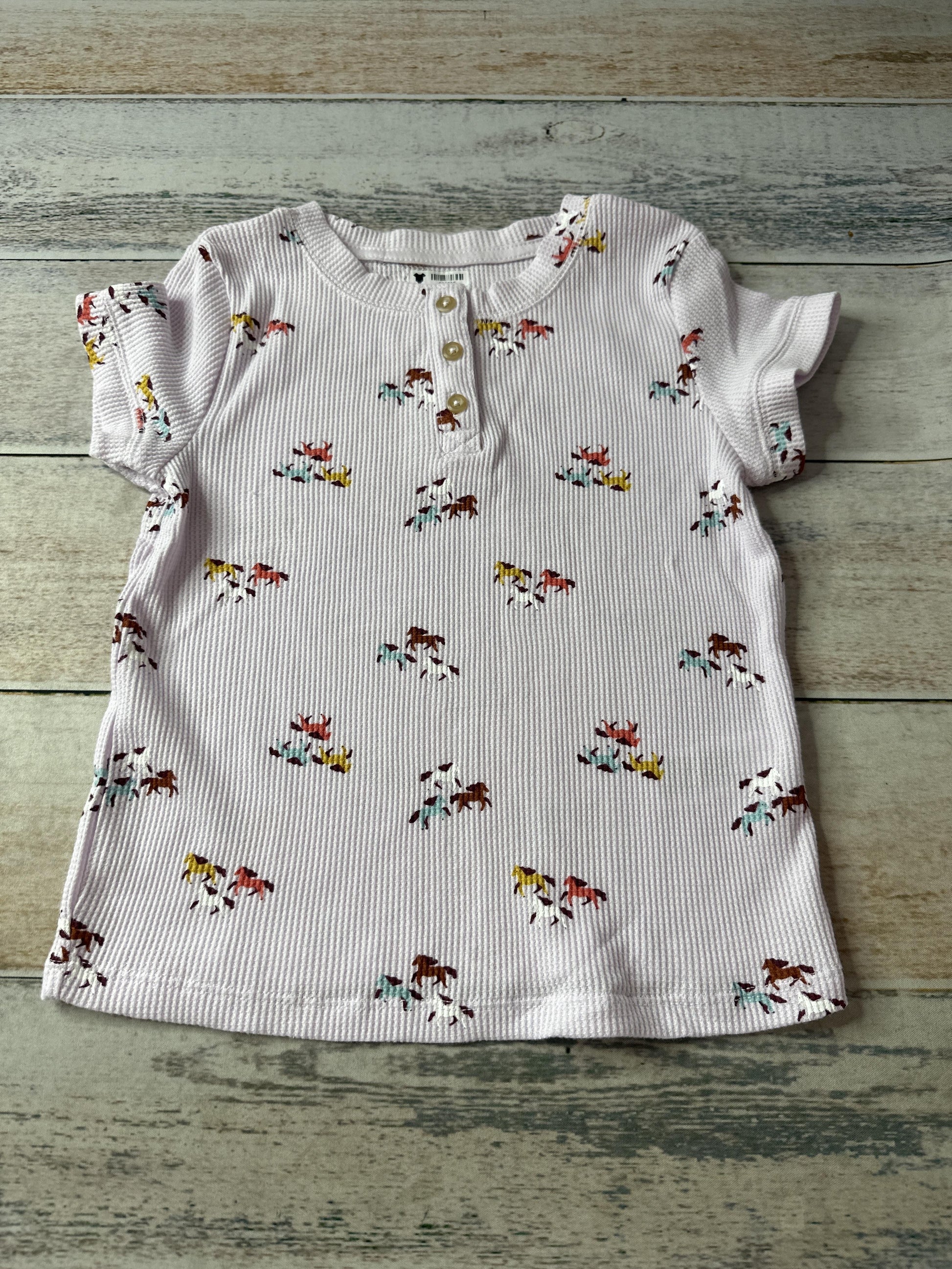 Cat & Jack Girls puple | Horses T-Shirt Size: 5T puple | Horses