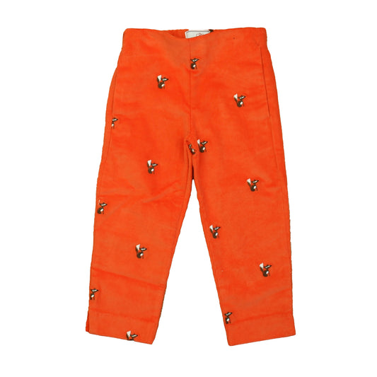 Classic Prep Boys Pureed Pumpkin w/ Fox Embroidery Corduroy Pants Size: 2-5T