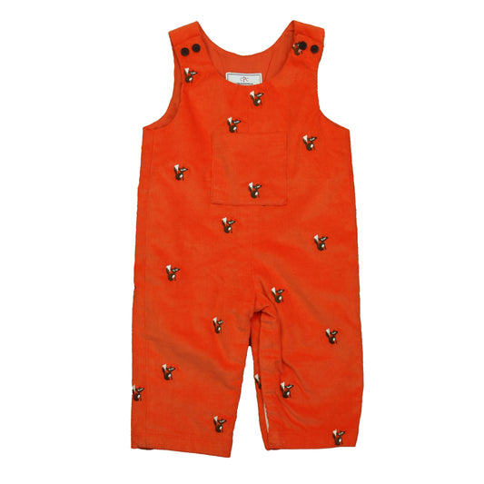 Classic Prep Boys Pureed Pumpkin with Fox Romper Size: 6-9 Months Pureed Pumpkin with Fox