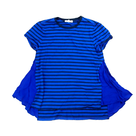 Rockets Of Awesome Girls Purple and Black Stripes Short Sleeve Shirt Size: 10-12 Years Purple and Black Stripes