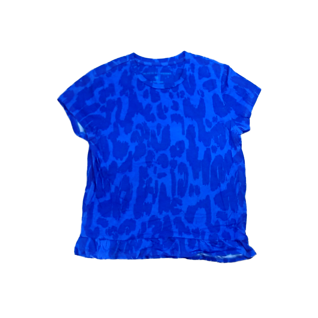 Rockets Of Awesome Girls Purple Animal Print Short Sleeve Shirt Size: 10 Years Purple Animal Print